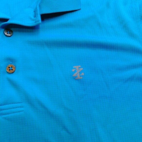 Izod Golf Polo Shirt Adult Large Blue Logo Golfer Golf Rugby Casual Mens - Picture 4 of 10